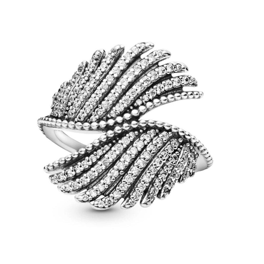 Pandora Majestic Feathers Clear CZ Ring